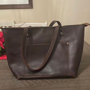 Portland Leather Goods Large Zippered Tote